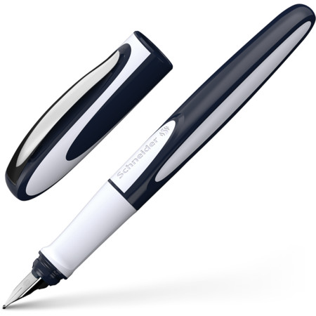 Ray dark blue-light grey Line width M+ Fountain pens by Schneider