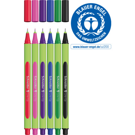 Line-Up wallet Multipack Line width 0.4 mm Fineliners and fibrepens by Schneider