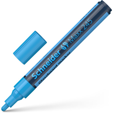 Maxx 245 bleue Épaisseurs de trait 1-3 mm Marqueurs pour tableaux en verre by Schneider