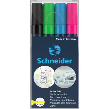 Maxx 245 etui 2 Multipack Schrijfbreedte 1-3 mm Glasboard markers von Schneider