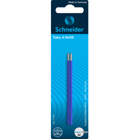 Take 4 Refill blau Strichstärke M Kugelschreiberminen von Schneider