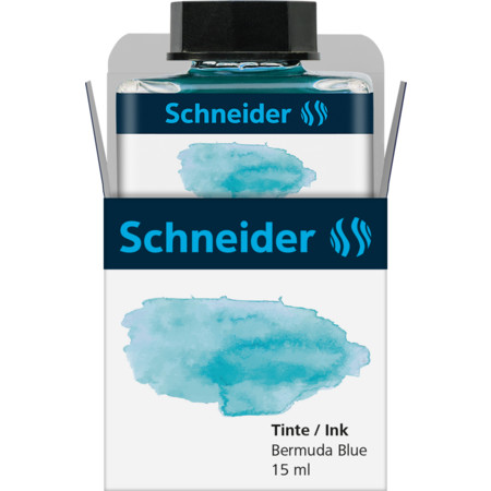 Schneider marka Dolum Şişesi Pastel 15ml Bermuda Blue Kartuşlar ve Mürekkep Şişeleri