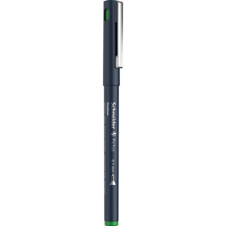 Pictus verde Trazo de escritura 0.1 mm Fineliner y Brush pens by Schneider
