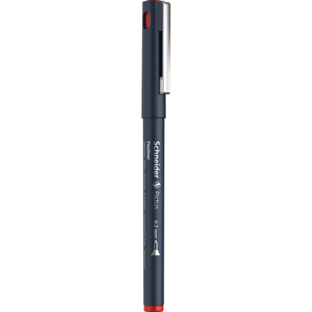 Pictus rouge Épaisseurs de trait 0.2 mm Fineliner et Brush pens by Schneider