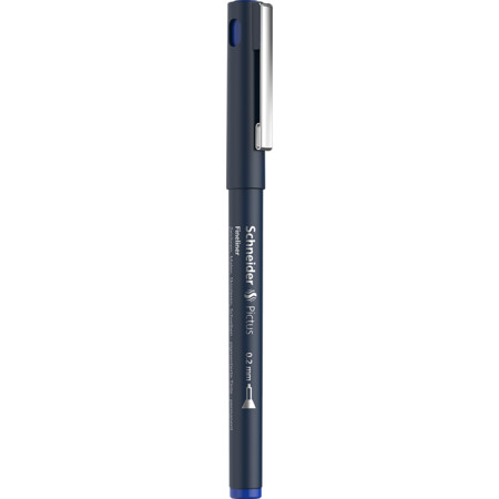 Pictus azul Trazo de escritura 0.2 mm Fineliner y Brush pens by Schneider