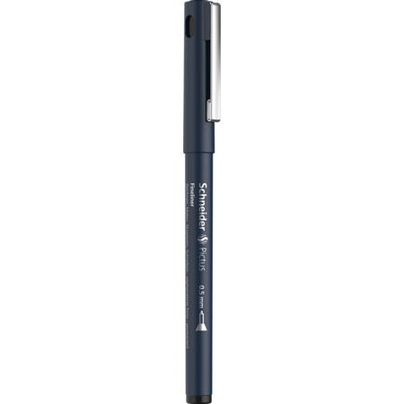 Pictus negro Trazo de escritura 0.5 mm Fineliner y Brush pens by Schneider