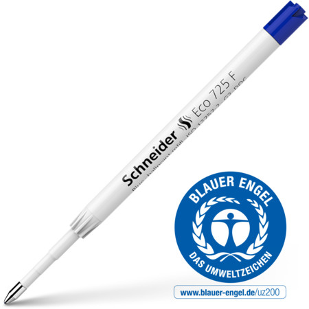 Eco 725 bleue Épaisseurs de trait F Recharges pour stylos à bille by Schneider