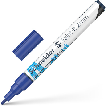 Paint-It 310 2 mm bleue Épaisseurs de trait 2 mm Marqueurs acryliques by Schneider