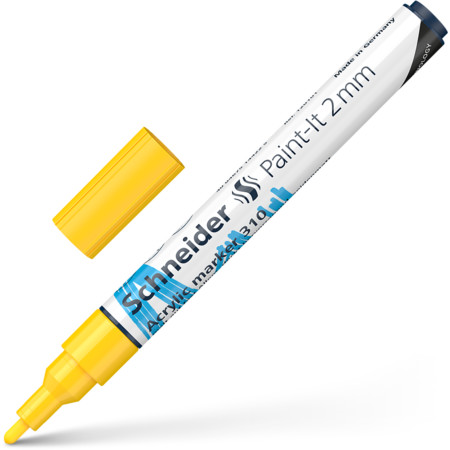 Paint-It 310 2 mm amarilla Trazo de escritura 2 mm Marcadores acrílicos by Schneider