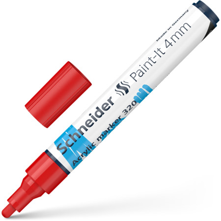 Paint-It 320 4 mm roja Trazo de escritura 4 mm Marcadores acrílicos by Schneider