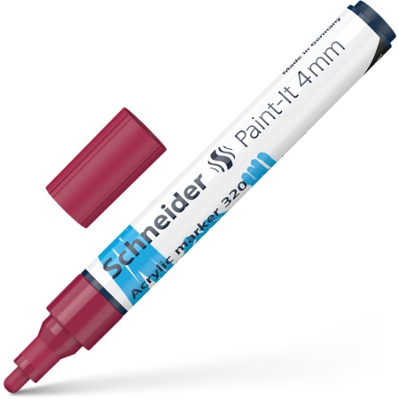 Paint-It 320 4 mm burgund-rot Strichstärke 4 mm Acrylmarker von Schneider