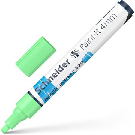 Paint-It 320 4 mm verde pastel Trazo de escritura 4 mm Marcadores acrílicos by Schneider