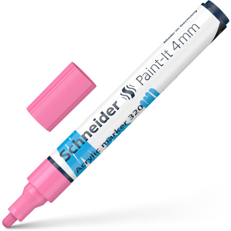 Paint-It 320 4 mm pastel pink Line width 4 mm Acrylic markers by Schneider