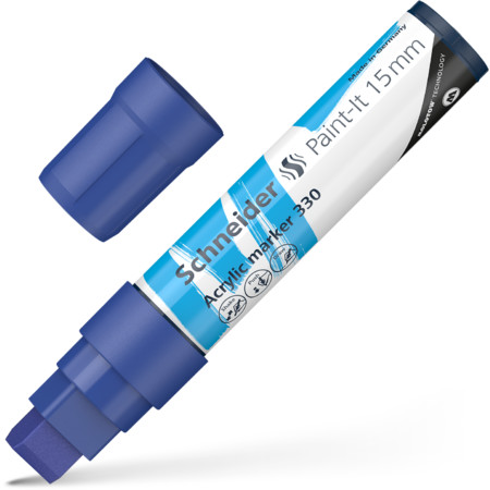 Paint-It 330 15 mm blue Line width 15 mm Acrylic markers by Schneider