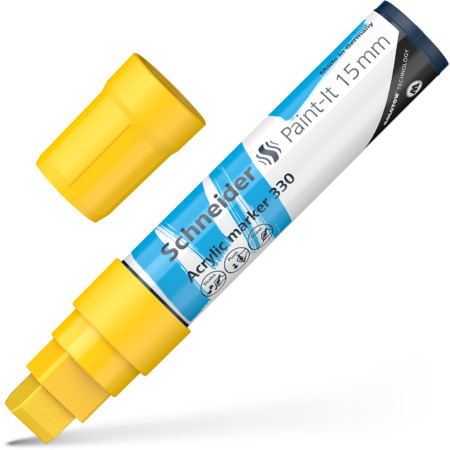 Paint-It 330 15 mm yellow Line width 15 mm Acrylic markers by Schneider