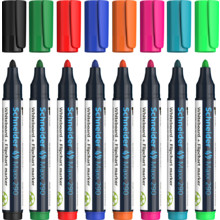 Kasten mit 60 Whiteboard-Markern Fasertafel-Faserstiften Optimal für den Einsatz Zuhause im Büro 5x12 Intensive Farben Marker Praktische abgeschrägte Spitze Stift mit 20% mehr Tinte 