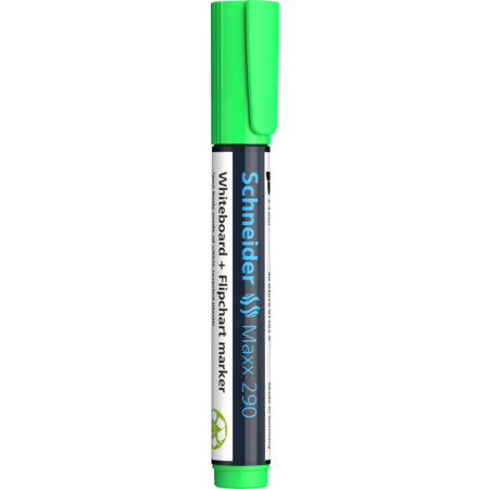 Schneider marka Maxx 290 Açık Yeşil Çizgi kalınlığı 2-3 mm Beyaz Tahta ve Flipchart Kalemleri