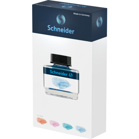 Cadeauset pastelkleurige inkt 1 Inktpatronenen en inktpotjes by Schneider