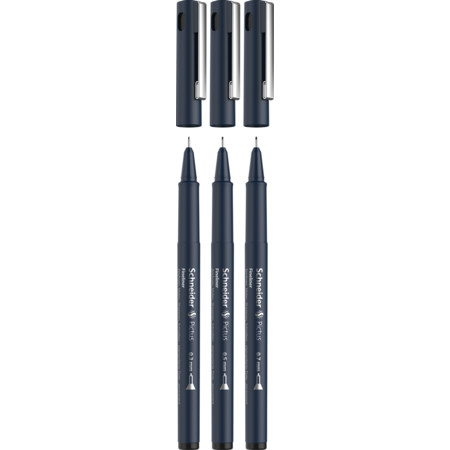 Pictus 3er Etui Multipack Strichstärke Gemischt Fineliner & Brush pens von Schneider