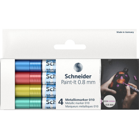 Paint-It 010 pochette 2 Multipack Épaisseurs de trait 0.8 mm Marqueurs métalliques by Schneider