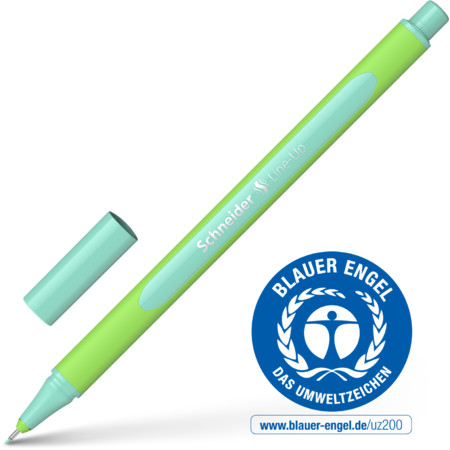 Line-Up pastel-turquoise Trazo de escritura 0.4 mm Fineliner y Brush pens by Schneider