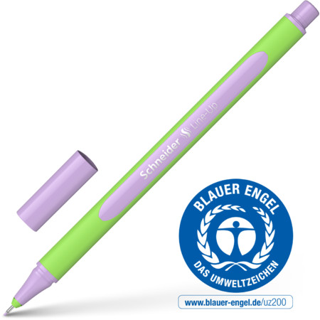 Line-Up pastel-lilac Épaisseurs de trait 0.4 mm Fineliner et Brush pens by Schneider