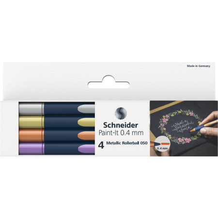 Paint-It 050 Metallic rollerball wallet Multipack Line width 0.4 mm Metallic pens by Schneider