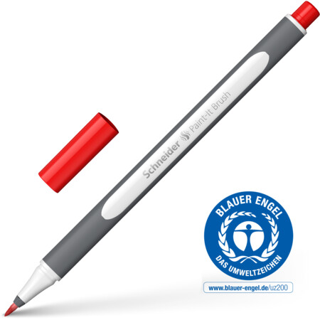 Paint-It 070 red Line width Brush Fineliner & Brush pens by Schneider