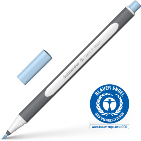 Paint-It 070 blue pastel Épaisseurs de trait Brush Fineliner et Brush pens by Schneider
