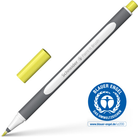 Paint-It 070 lime pastel Line width Brush Fineliner & Brush pens by Schneider