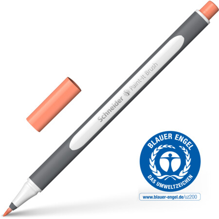 Paint-It 070 apricot pastel Trazo de escritura Brush Fineliner y Brush pens by Schneider
