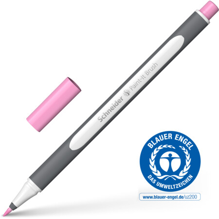 Paint-It 070 pink pastel Line width Brush Fineliner and Brush pens by Schneider