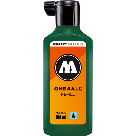 One4All Refill 180ml MISTER GREEN Nachfülltinte für Marker von Molotow
