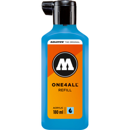 One4All Refill 180ml schockblau mittel Nachfülltinte für Marker von Molotow