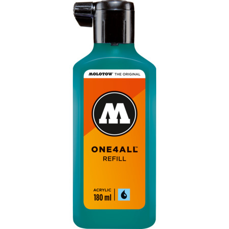 One4All Refill 180ml lagunenblau Nachfülltinte für Marker von Molotow