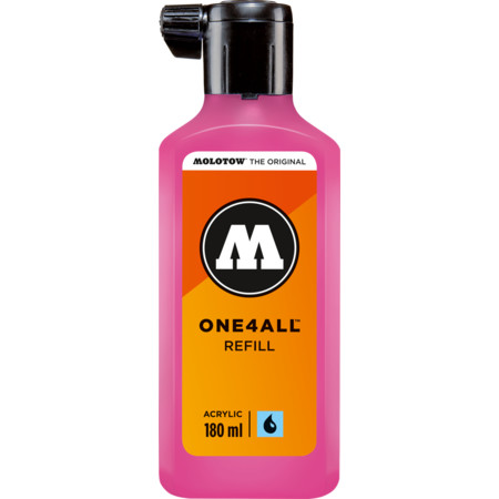 One4All Refill 180ml neonpink fluoreszierend Nachfülltinte für Marker von Molotow
