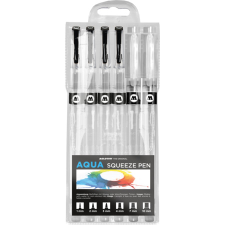 Aqua Squeeze Pen Basic-Set 2 6er-Etui Multipack Weitere Marker von Molotow