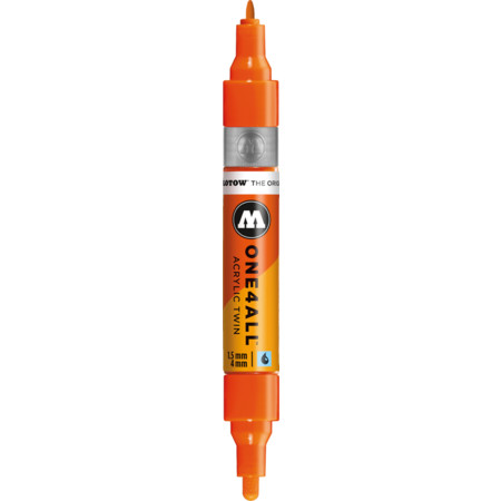 One4All Acrylic Twin 1.5 mm/4 mm DARE orange Strichstärke 1.5 mm/4 mm Acrylmarker von Molotow