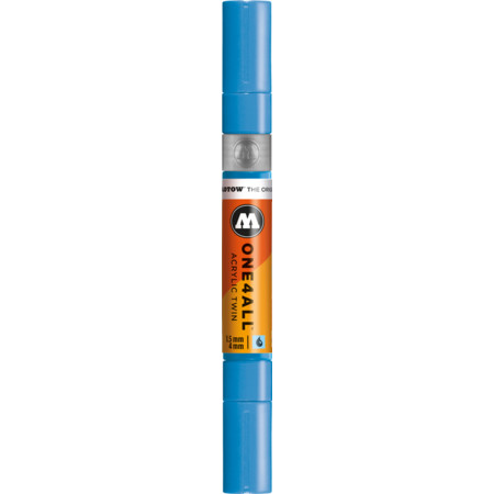 One4All Acrylic Twin 1.5 mm/4 mm schockblau mittel Strichstärke 1.5 mm/4 mm Acrylmarker von Molotow