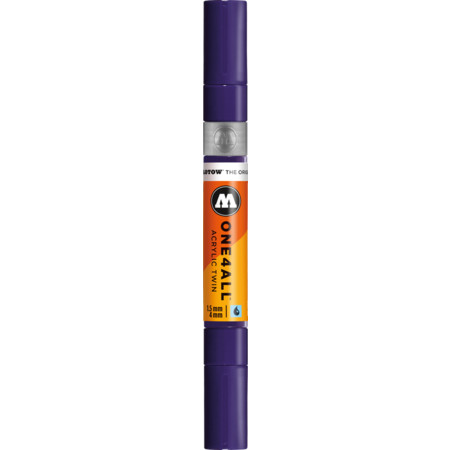 One4All Acrylic Twin 1.5 mm/4 mm violett dunkel Strichstärke 1.5 mm/4 mm Acrylmarker von Molotow