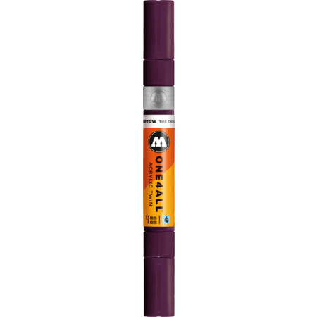 One4All Acrylic Twin 1.5 mm/4 mm purpurviolett Strichstärke 1.5 mm/4 mm Acrylmarker von Molotow