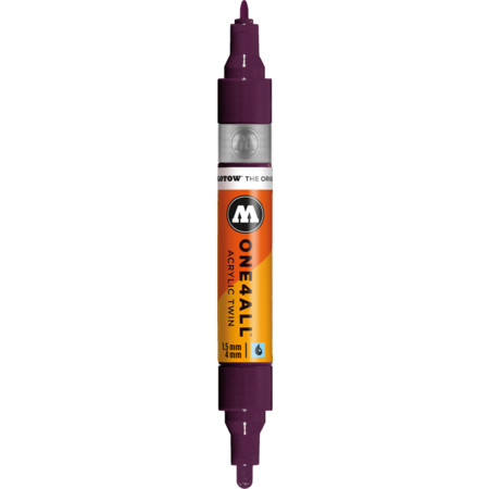 One4All Acrylic Twin 1.5 mm/4 mm purpurviolett Strichstärke 1.5 mm/4 mm Acrylmarker von Molotow