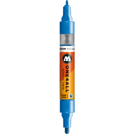 One4All Acrylic Twin 1.5 mm/4 mm metallic blau Strichstärke 1.5 mm/4 mm Acrylmarker von Molotow