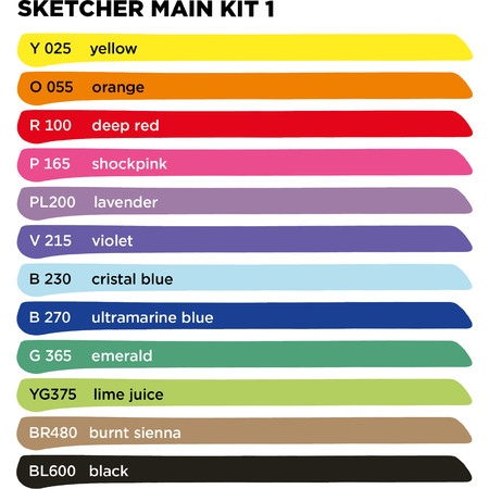 Sketcher Main Kit 1 Fineliner & Brush pens von Molotow