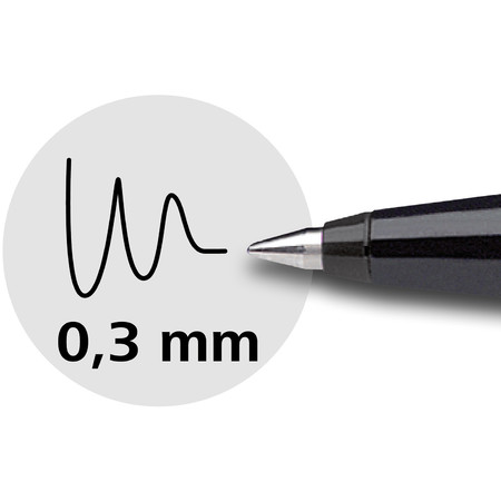 Schneider marka Topball 845 Siyah Çizgi kalınlığı 0.3 mm Roller Kalemler