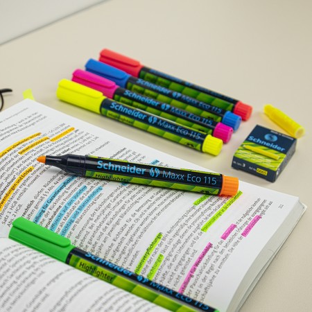 Maxx Eco 115 yellow Line width 1+5 mm Highlighters by Schneider