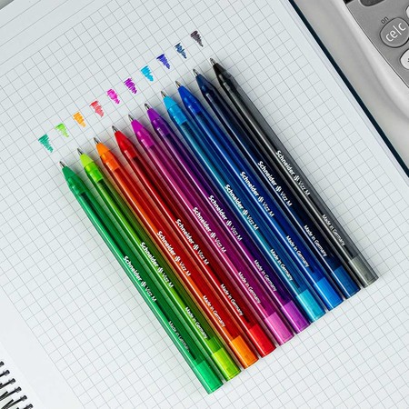 Schneider marka Vizz Açık Yeşil Çizgi kalınlığı M Tükenmez Kalemler